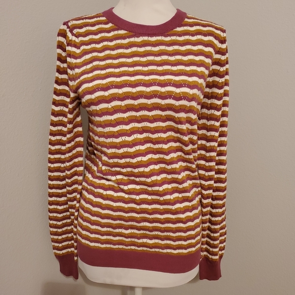 Modcloth Partial To Pointelle Pullover Sweater - Picture 5 of 8